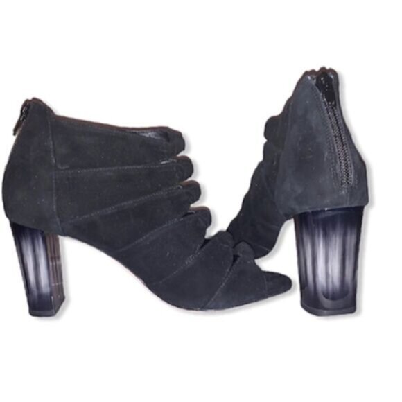 Vaneli Betsy Open Toe Suede Booties Made in Italy BNWT - Picture 1 of 3